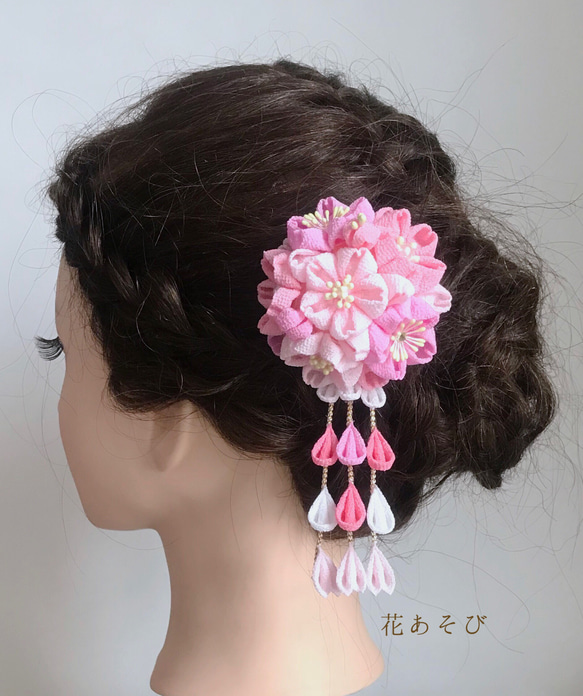 桜 成人式 七五三 髪飾り 2枚目の画像