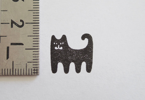 スタンプ／ゴム印／はんこ　「くろねこ」 2枚目の画像