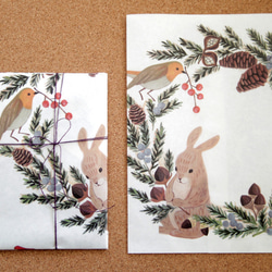 ＊Creema限定　クリスマス包装紙＊　A4サイズ 『森のクリスマス』30枚入り 2枚目の画像