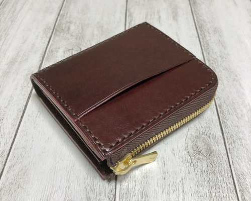 美品　PORTERWONDER　L字ファスナーコンパクトウォレット L字ファスナーウォレット コードバン ミニ財布 ミニウォレット
