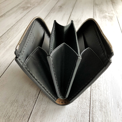 オーダー品 コンパクト財布 クロムエクセル ナチュラル 受注製作お札を