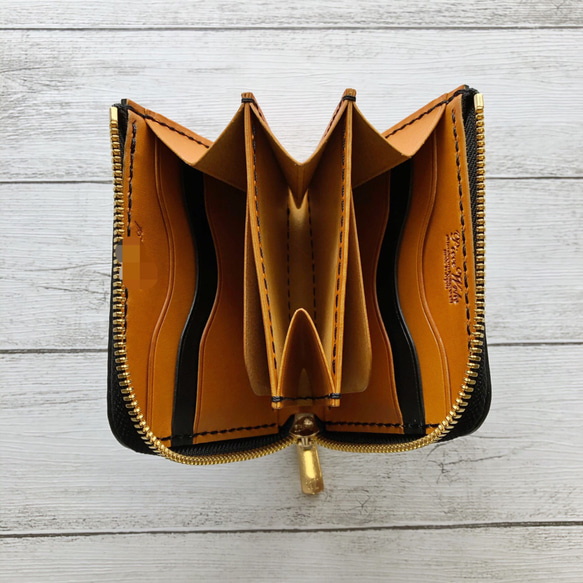 【小銭入れサイドポケット追加オプション 】L字ファスナーミニウォレット用 10枚目の画像