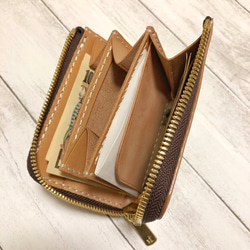 【小銭入れサイドポケット追加オプション 】L字ファスナーミニウォレット用 4枚目の画像