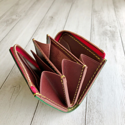 【小銭入れサイドポケット追加オプション 】L字ファスナーミニウォレット用 9枚目の画像