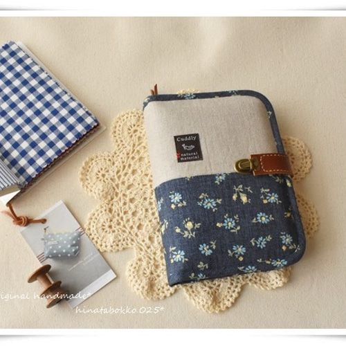 帯リメイク】刺繍 通帳入れ お薬手帳ケース マルチケース - メルカリ