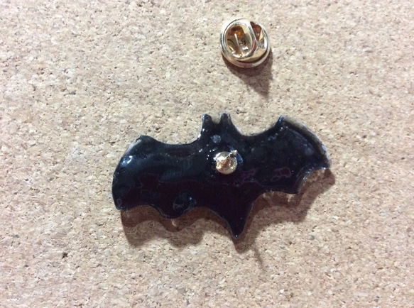 蝙蝠型 ブローチ トパーズ ブローチピンタイプ 5枚目の画像