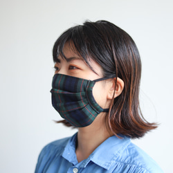 【送料無料】再再販! 秋冬マスク　おしゃれマスク　プリーツマスク　（受注生産） 1枚目の画像