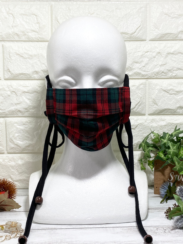 【送料無料】再再販! 秋冬マスク　おしゃれマスク　プリーツマスク　（受注生産） 2枚目の画像