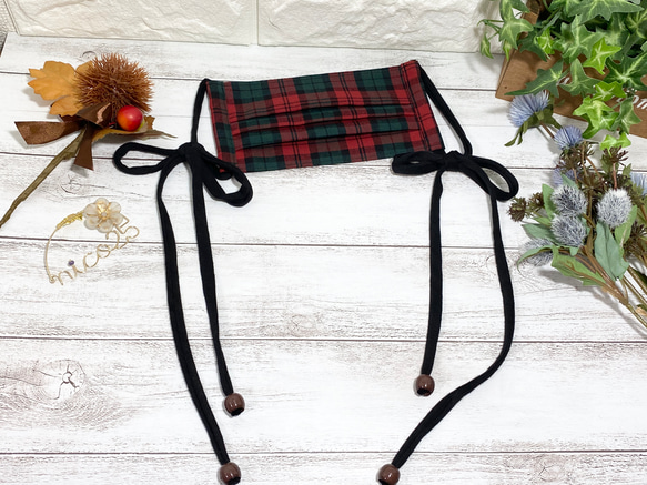 【送料無料】再再販! 秋冬マスク　おしゃれマスク　プリーツマスク　（受注生産） 3枚目の画像