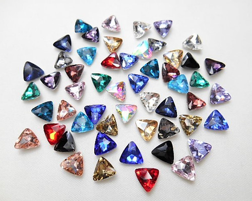 c33★6×8ｍｍしずく型ガラスストーン10粒★クリスタルAB色★デコ★ネイル c90☆10×14mm☆しずく型ガラスストーン☆クリスタル色☆10粒☆デコ