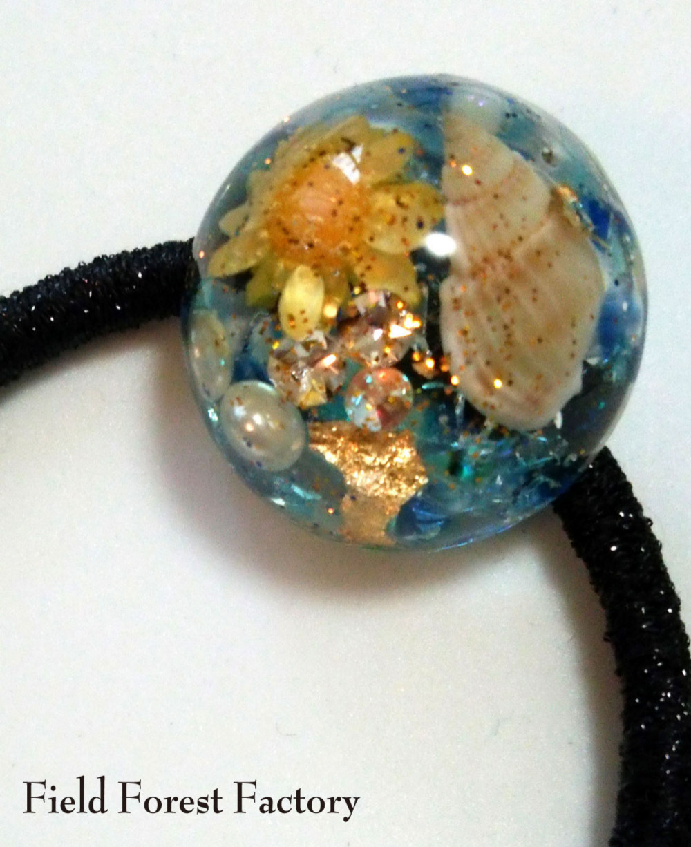 涼しげドームレジンヘアゴム