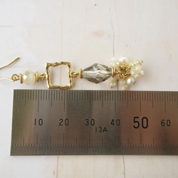 sold/金具変更OK　Pierces or Earrings　淡水パール　カットガラス　（P0952） 4枚目の画像