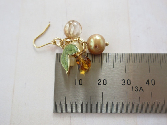 sold/金具変更OK　Pierces or Earrings　淡水パール　チェコ（P0956） 4枚目の画像