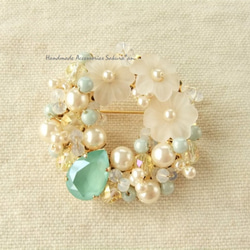 sold/Brooch　フロストフラワー（K0582) 1枚目の画像