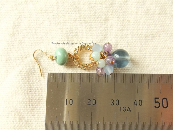 Pierces or Earrings　フローライト（P0757） 3枚目の画像