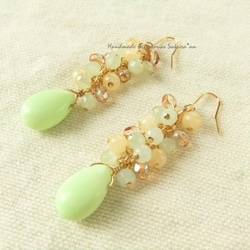 Pierces or Earrings　レモンクリソプレーズ（P0763） 2枚目の画像