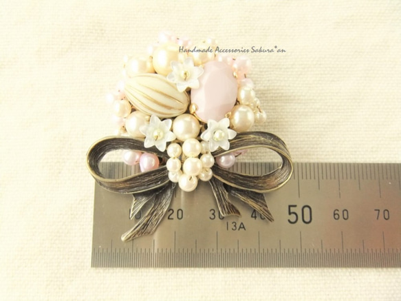 sold/Brooch　リボン（K0597) 4枚目の画像