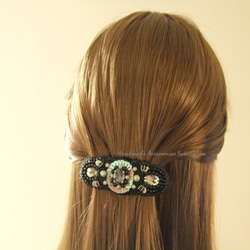 Hair accessory　バレッタ　ビジュー　スパングル（K0598) 5枚目の画像