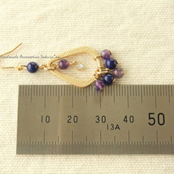 sold/金具変更OK　Pierces or Earrings　アメシスト　ラピスラズリ（P0769） 3枚目の画像