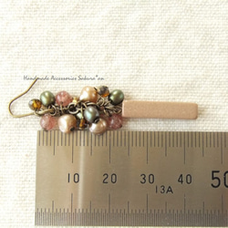 sold/Pierces or Earrings　モスコバイト　淡水パール（P0771） 3枚目の画像