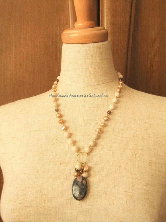 sold/Necklace　コングロメレイト（N1126) 4枚目の画像