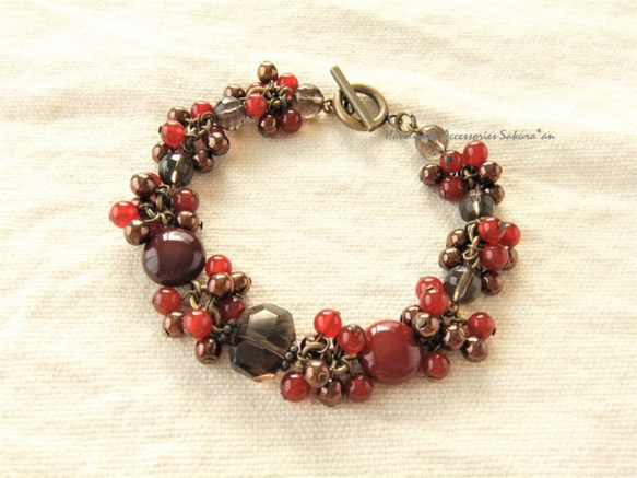 sold/Bracelet レッドアゲート(B0343) 1枚目の画像