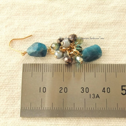 sold/Pierces or Earrings  アパタイト（P0787） 4枚目の画像