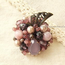 sold/Brooch　ビジュー　レピドライト（K0652) 1枚目の画像