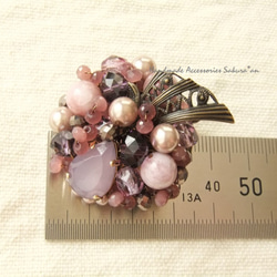 sold/Brooch　ビジュー　レピドライト（K0652) 4枚目の画像