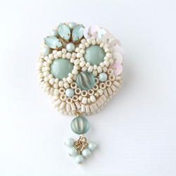 SALE　Necklace　Brooch  ３WAY　チェコメロン（N1157) 2枚目の画像