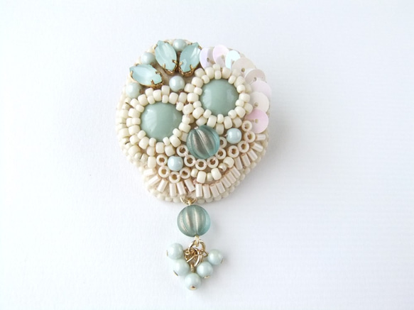 SALE　Necklace　Brooch  ３WAY　チェコメロン（N1157) 2枚目の画像