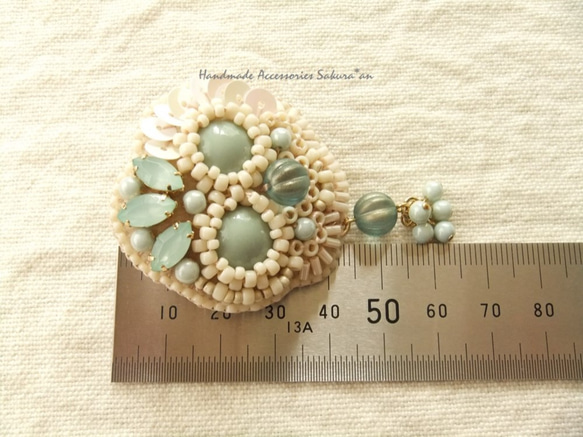 SALE　Necklace　Brooch  ３WAY　チェコメロン（N1157) 3枚目の画像