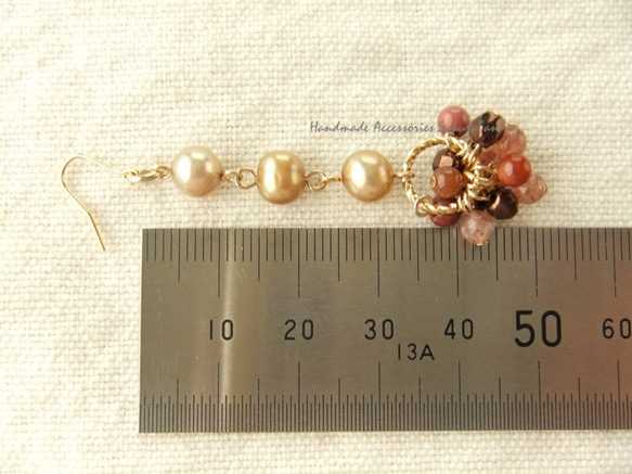 sold/金具変更OK　Pierces or Earrings  淡水パール（P0807） 4枚目の画像