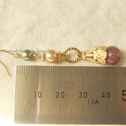 Pierces or Earrings  淡水パール　エクロジャイト（P0818） 3枚目の画像