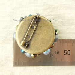 sold/Brooch　葉っぱ　スワロフスキー（K0699) 4枚目の画像