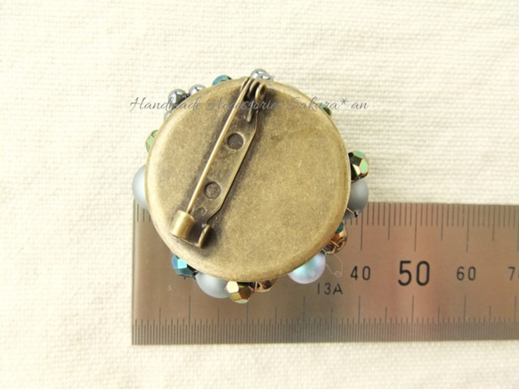 sold/Brooch　葉っぱ　スワロフスキー（K0699) 4枚目の画像