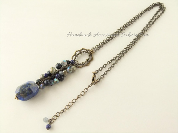 sold/Necklace　ラピスラズリ（N1174) 2枚目の画像