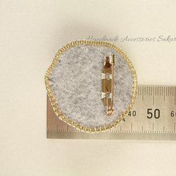 Brooch　ビーズ刺繍　ビジュー　スパンコール（K0717) 4枚目の画像