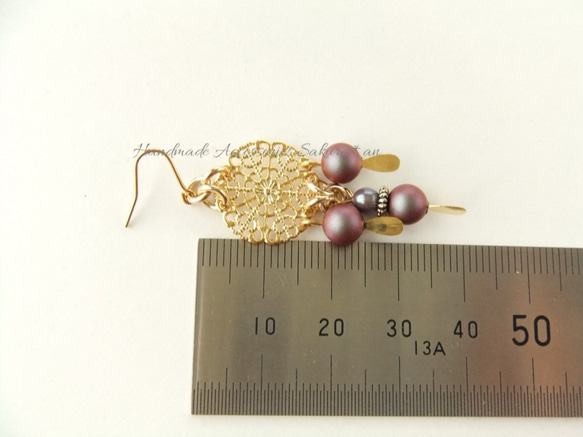 金具変更OK　Pierces or Earrings  スワロフスキーパール（P0841） 3枚目の画像