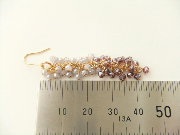 sold/SALE　金具変更OK　Pierces or Earrings  カットガラス（P0849） 4枚目の画像