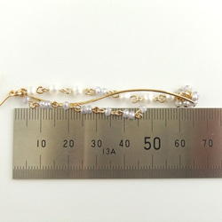 sold/金具変更OK　Pierces or Earrings　淡水パール　カットガラス（P0856） 3枚目の画像