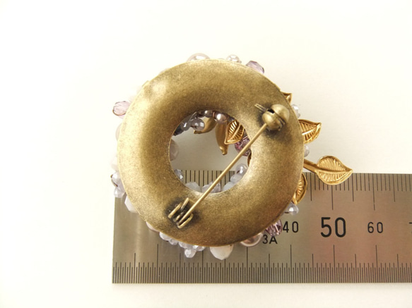 sold/Brooch　お花　小枝（K0774) 3枚目の画像