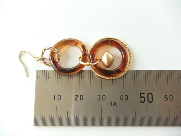 sold/金具変更OK　Pierces or Earrings　ダブルフープ（P0871） 3枚目の画像