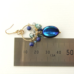 sold/金具変更OK　Pierces or Earrings　ラピスラズリ　チェコ（P0878） 4枚目の画像