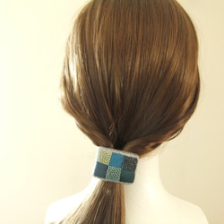 Hair Accessory　ポニーフック　ビーズ刺繍（K0802) 5枚目の画像