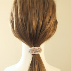 sold/Hair Accessory　ポニーフック　ビーズ刺繍（K0817) 5枚目の画像