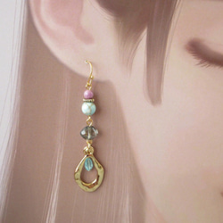 SALE　金具変更OK　Pierces or Earrings　フォスフォシデライト　ターコイズ（P0912） 3枚目の画像