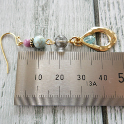 SALE　金具変更OK　Pierces or Earrings　フォスフォシデライト　ターコイズ（P0912） 4枚目の画像