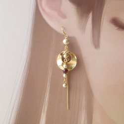 SALE  金具変更OK　Pierces or Earrings　ガーネット（P0917） 3枚目の画像