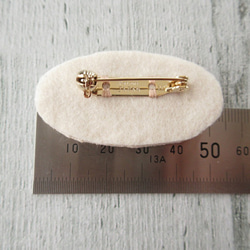 SALE  Brooch　ビーズ刺繍　オーバル（K0869) 5枚目の画像